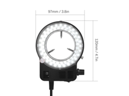 Luz Redonda Led para Microscópio Brilho Ajustável Lâmpada para Microscópio Iluminação Fria Uniforme