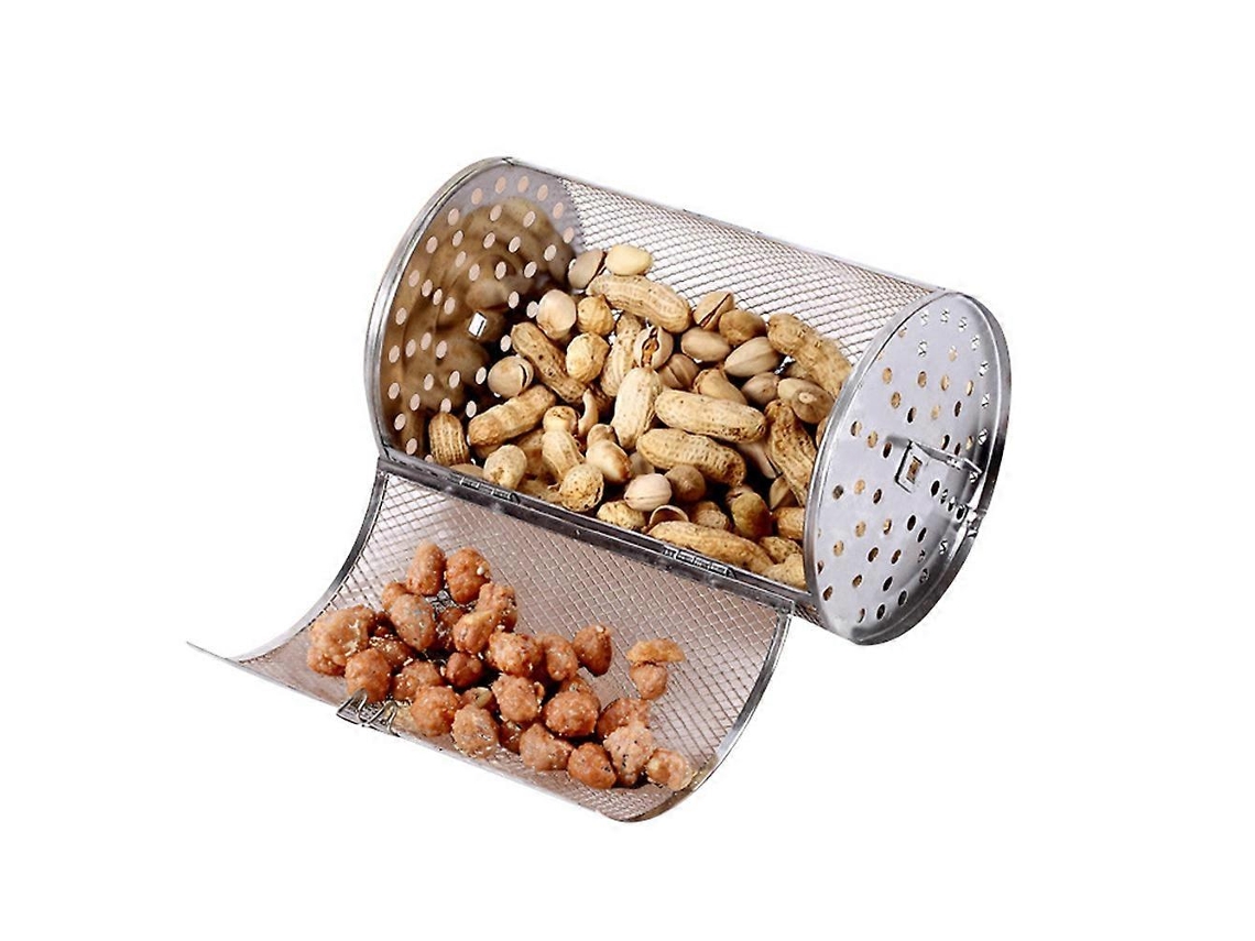 Tambor Para Assar E Secar Nozes Em Gaiola Prateada 7,07 X 5,50 X 4,60 Polegadas (1 Unidade)