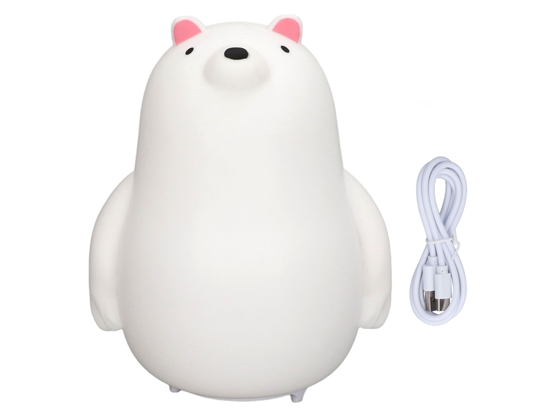 2026 lâmpada de Noite Urso de Silicone Led de 7 Cores com Carregamento Usb para Presente Quarto Bebê Quarto Corredor