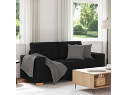 Vidaxl Sofá De Dois Lugares, Preto, 180x77x82 Cm, Em Tecido