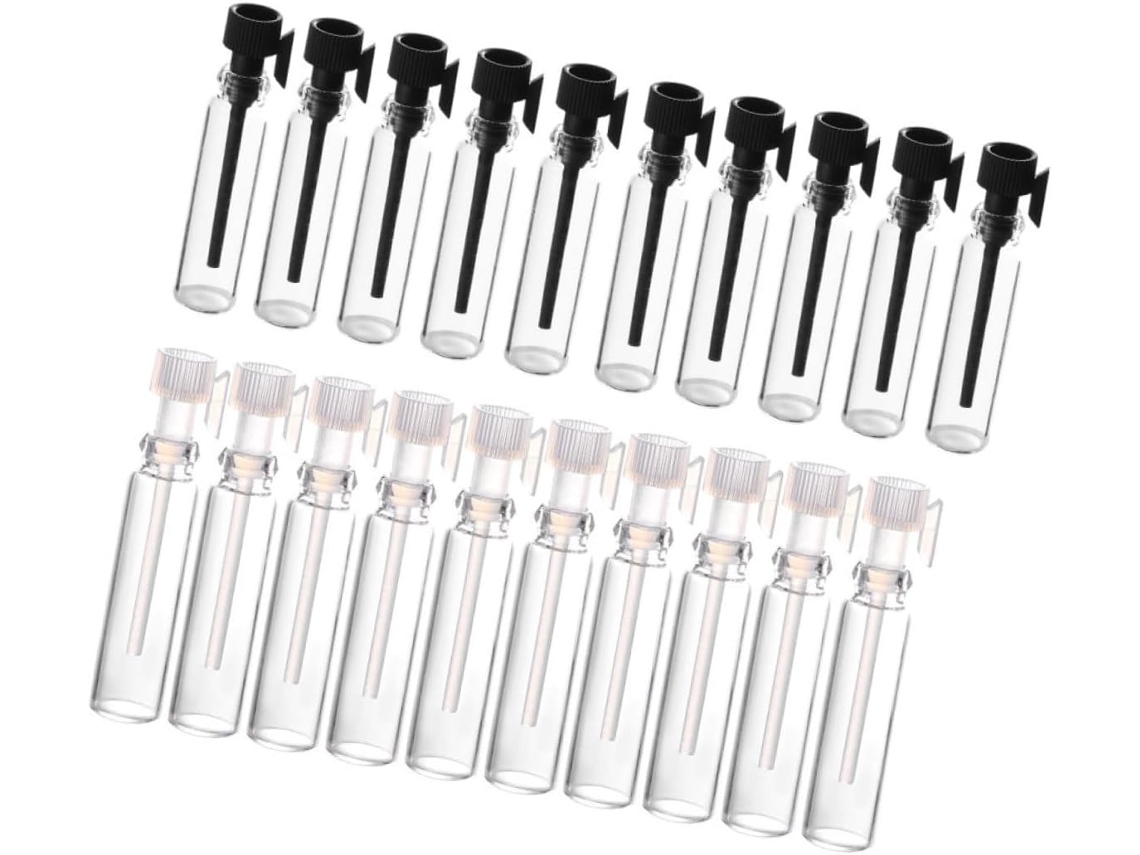 Ciieeo Frascos De Perfume Para Viagem - 100 Mini Frascos De Vidro De 1ml Com Tampas Conta-gotas Para Óleos