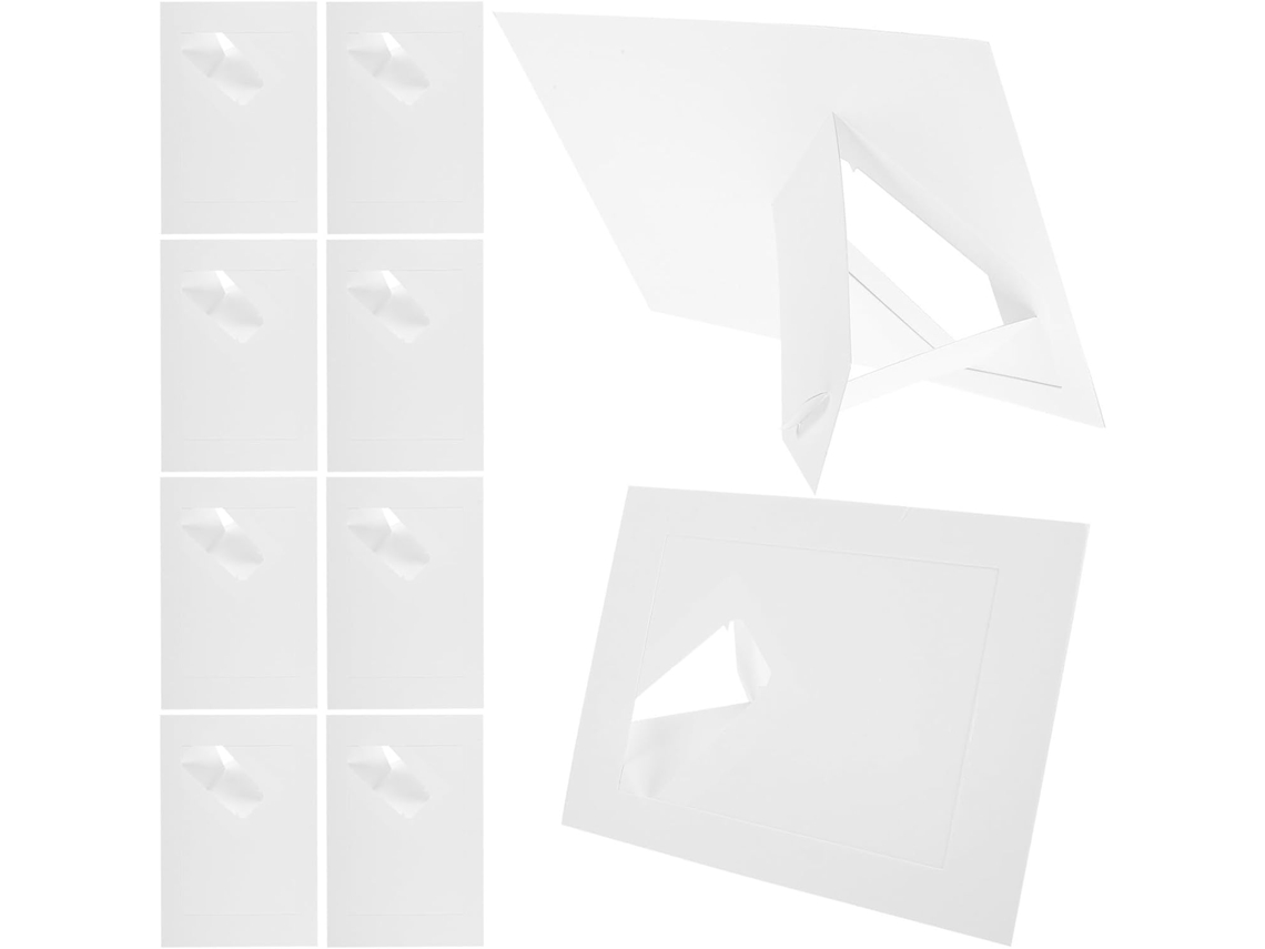 Conjunto 10 Porta Retratos Papel Kraft Decoração Design Elegante Exclusivo Casa Mesa GOKOCO