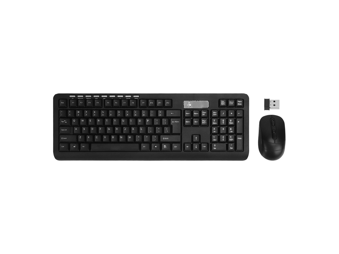 Teclado e Mouse Sem Fio 2.4G Combo Baixo Ruído