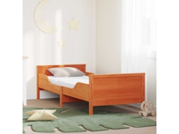 Vidaxl Estrutura De Cama Com Colchão Extensível Castanho 80 X 200 Cm