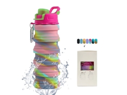 Botella De Água Plegável De 500ml De Silicone Sem Bpa Para Crianças, Trekking E Viagens 16oz