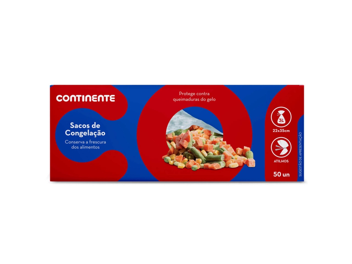 Sacos para Congelar 3 L CONTINENTE emb. 50 un