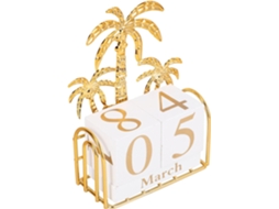 Calendário de Mesa Madeira, Bloco para Elegante Perpétuo CHABERLU