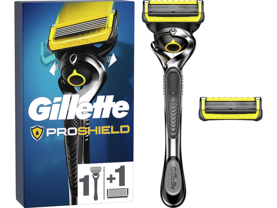 Máquina de Barbear GILLETTE ProShield com 2 Recargas de Lâminas