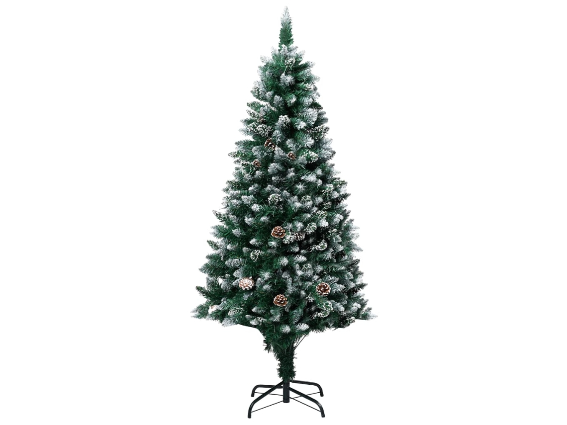 Vidaxl Árvore De Natal Artificial Com Pinhas E Neve Branca 180 Cm