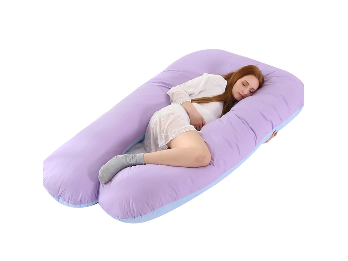 Almofada para Grávidas, Travesseiro de Dormir para Gestantes, Alívio Dor no Corpo Durante a Gravidez SPQMENT (150x80cm roxo azul)