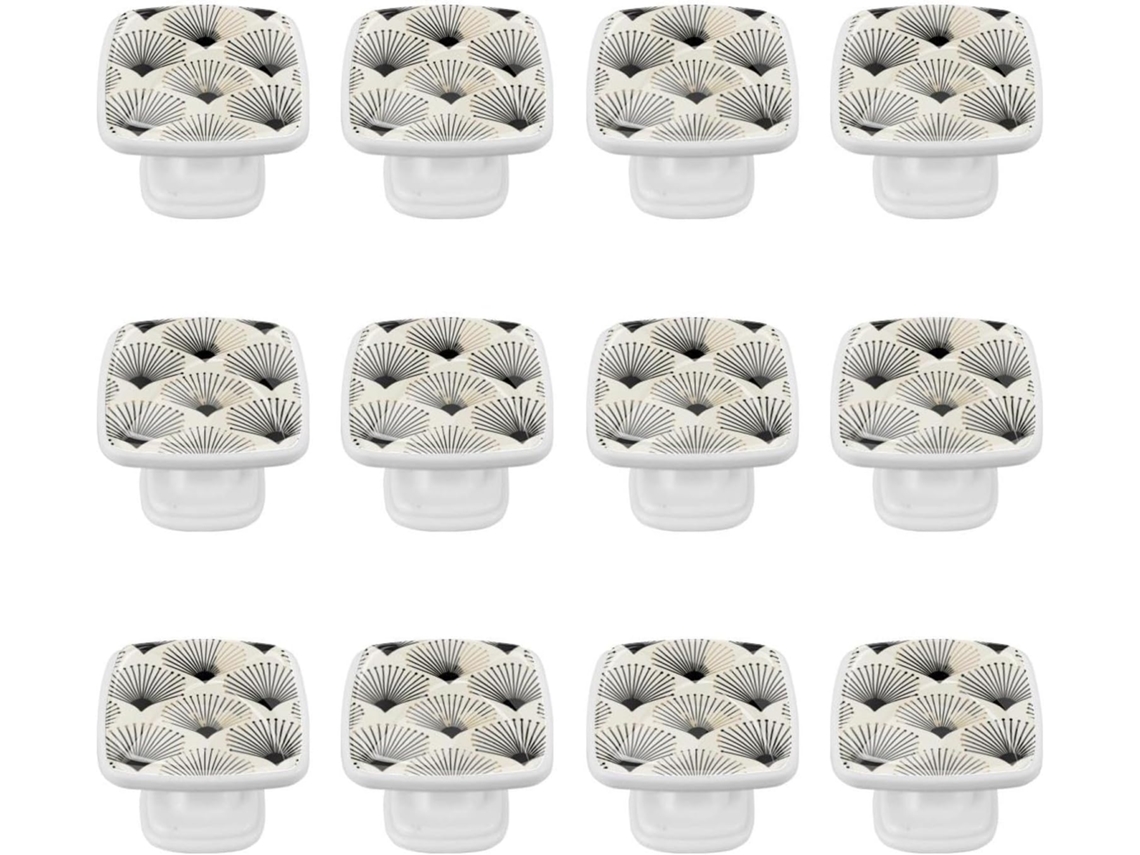 Puxadores E Botões Quadrados Para Gavetas Armários, Conjunto De 12 Peças, Estilo Art Déco, Puxadores Para Portas De