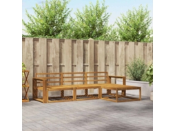 Vidaxl Conjunto De Sofás Para Exterior 4 Pcs Natural