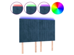Led Headboard, Led Headboards Vidaxl Azul Veludo (144 X 5 X 118/128 Cm)