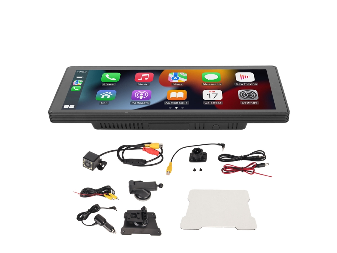 Estéreo Carro Portátil 9.3" Com Câmera Ré Carplay