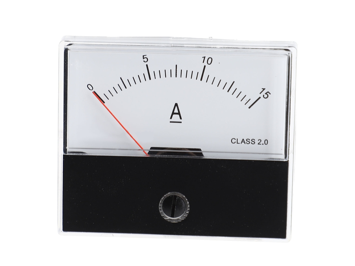 Medidor Analógico De Corriente Cc 0-15a Panel Amperímetro Precisión Clase 2.0