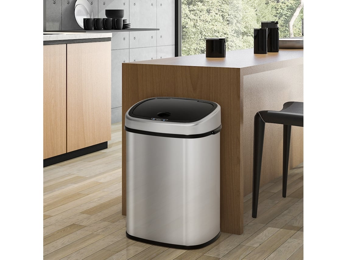 Lixeira Automática Com Sensor De Movimento De 48 Litros, Prática E Fácil De Utilizar