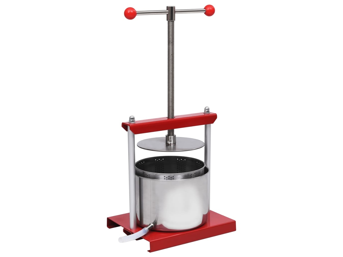 Vidaxl Prensa Para Frutas E Vinhos Aço Inoxidável 6 L
