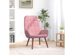 Vidaxl Cadeira De Descanso Veludo Rosa