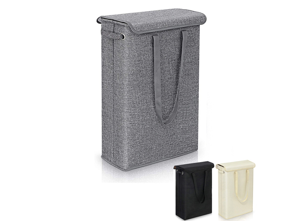 Cesto de Roupa com Tampa, Dobrável BRILVIBERA