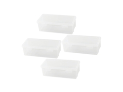 Kit com 4 Porta canetas Transparentes de Grande Capacidade. Leves e Duráveis, Indicados para Estudantes.