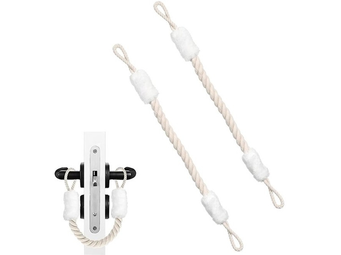 Corda De Porta - Proteção De Dedo - Ideal Para Crianças - Branco