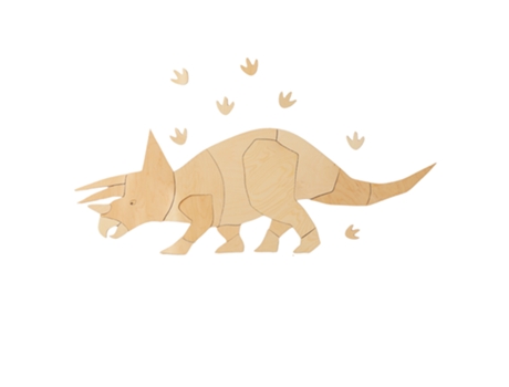 Decoração De Parede Dinossauro Triceratops Xl