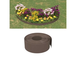 Vidaxl Bordas De Jardim 2 Pcs 10 M 20 Cm Polietileno Castanho