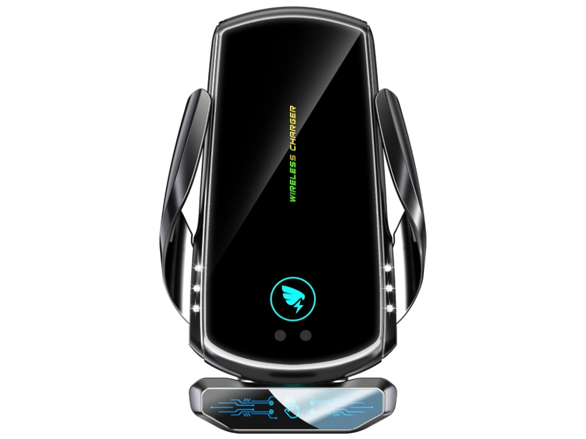 Carregador De Carro Sem Fio Compatível Com Iphone Samsung Huawei Etc. Suporte Para Celular Para Carro Com Rotação De 360 °, Indução Eletroma