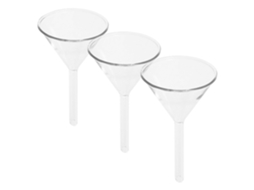 Funil De Laboratório Em Vidro Transparente 60mm, Conjunto Com 3 Peças