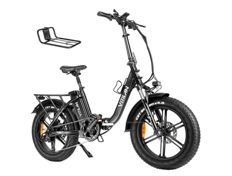 Bicicleta Elã©trica Dobrã¡vel Vitilan U7 2.0 Com Roda De 20 Polegadas, Motor De 750 W E Bateria De 48 V E 20 Ah.