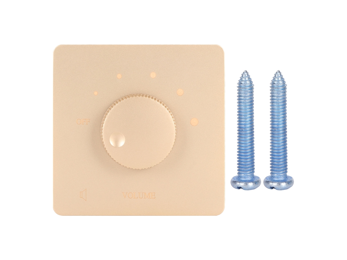Controlador De Volume Profissional 50w Com Botão De Ajuste De 5 Marchas Para Alto-falantes Dourado