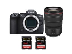 Eos R6 Mark Ii + Rf 24 70mm F/2.8 L Is Usm + 2 Sandisk 128gb Uhs ii 300mb/s Máquina Fotográfica Híbrida + Ebook Pricedirect CANON