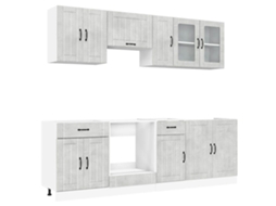 Kitchen Cabinet Set, Kitchen Cabinet Sets Vidaxl Cinzeto Madeira Processada (n/a)
