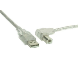 Cabo de Dados INLINE (USB A - USB B - 2 m - Transparente)