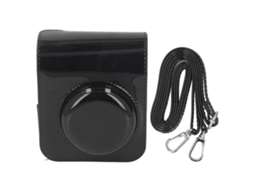 Instant Camera Bag Black Mirror Leather Travel Camera Protective Case With Adjustable Strap For Instax Mini 12 LAXISCREED