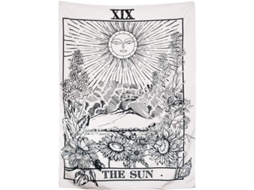 Tapiz Medieval De Tarot Estrella Sol Para Decoração De Parede Tela Microfibra Versátil