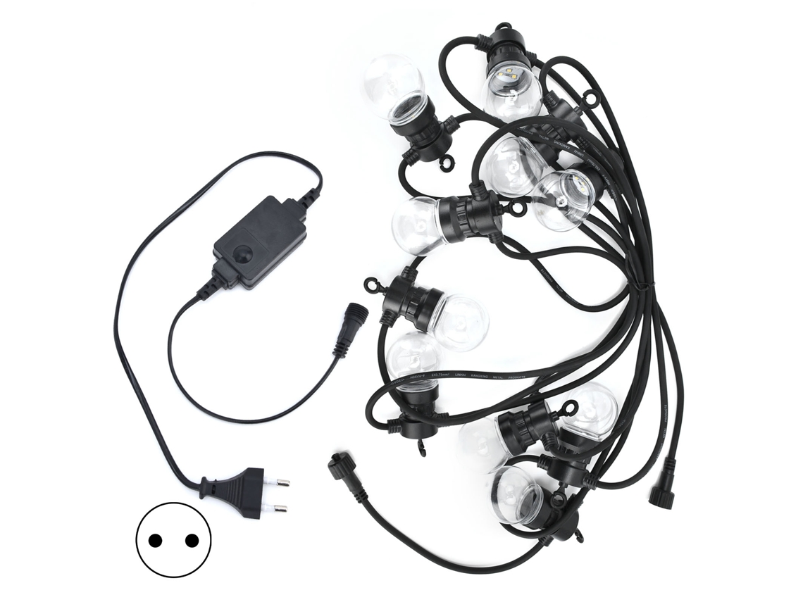 Luz de Cadeia 5m 10led G50 Bola Transparente para Jardim Externo 100 240v