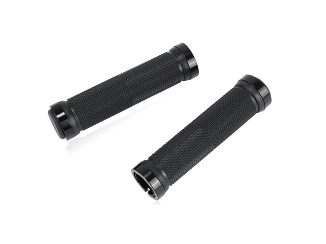 2 Manoplas de Bicicleta Antiderrapantes com Anéis de Metal S/MARCA
