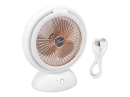 Ventilador Plegable Led Luz Cálida Recargable 4 Velocidades