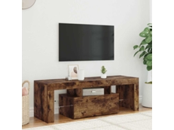 Vidaxl Móvel De Tv Com Luzes Led 120x35x40 Cm Carvalho Fumado