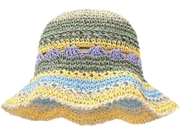 Chapéu de Sol Arco-Íris para Feiras, Primavera, Viagem em Palha, Feminino, Viagem, Camping