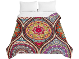 Colcha Acolchoada Fansu Capa de Cama Manta para Ar Condicionado Edredom Conjunto Sofá com Estampa Mandala Boho