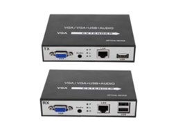 Laxiscreed Extensor De Rede Vga Com Suporte Usb Para Transmissão Em Alta Definição 1080p