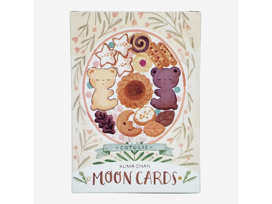 Novo Conjunto De Cartas Kuma Chan Moon - Cartas Oráculo De Entretenimento Casual, Conjunto De 24 Cartas