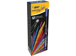 Caneta marcadora fina BIC Fineliner Intensity azul 12 peças