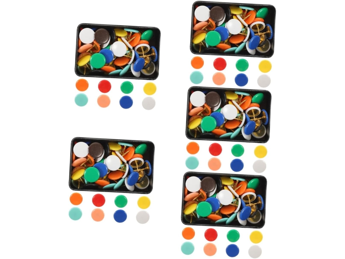 500 Tachinhas Redondas Coloridas Para Uso Em Quadros De Avisos,