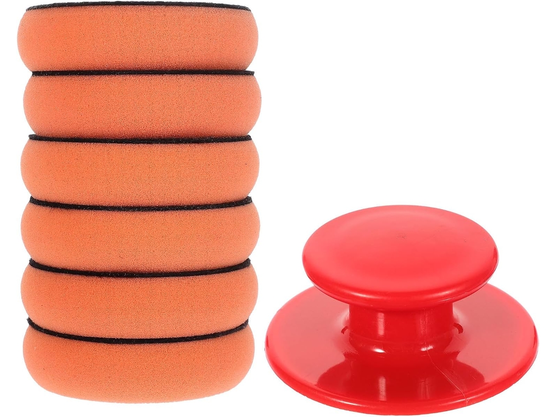 Conjunto De Boinas De Polimento Manual Laranja Para Carros E Barcos, Fácil De Usar.