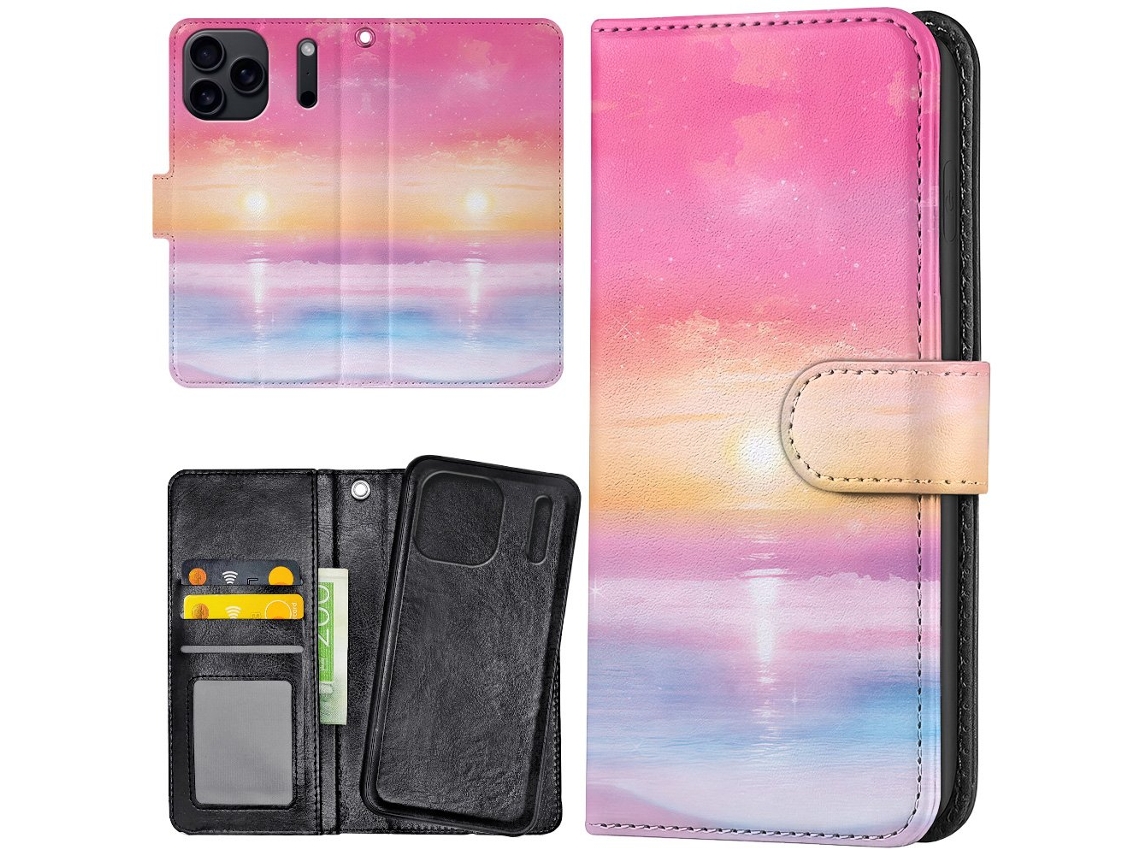 Capa Carteira Para Iphone 17 Pro / Capa Sunset