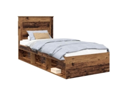 Estrutura da Cama com Cabeceira Madeira Antiga 90x200 cm MAISON EXCLUSIVE