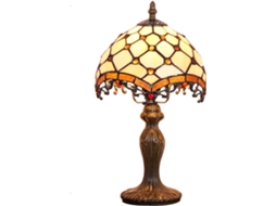 Abajures De Mesa Botowi 20cm, Estilo Mediterrâneo, Luminárias Noturnas De Vitral Tiffany, Luminárias De Leitura Mesa Com